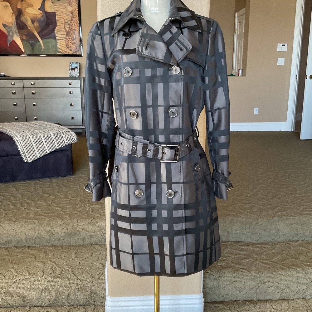 Burberry London Trench Plaid black/grey,  size 10